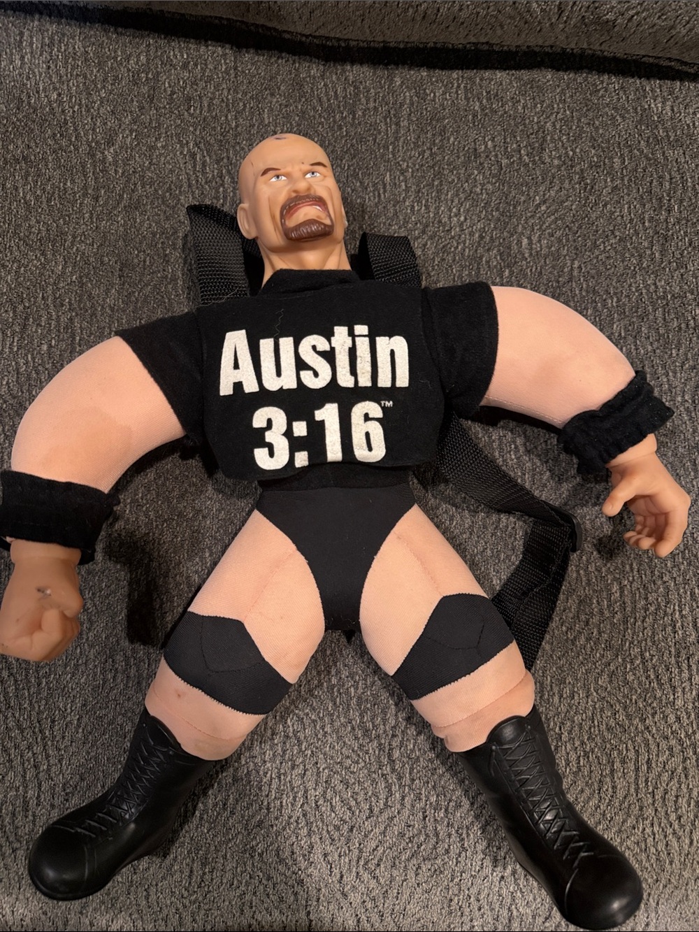 WWF Wrestling Titan Backpack Lot Of 3 Stone Cold The Undertaker The Rock WWF - Picture 8 of 10